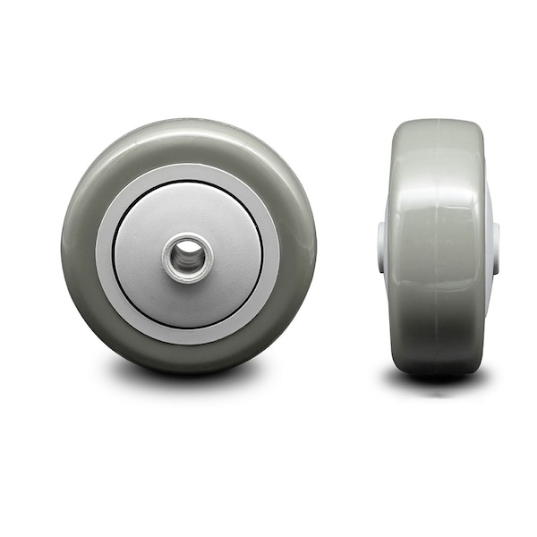 SCC - 3.5" Gray Poly on Polyolefin Wheel Only - 3/8" Bore - 300 lbs Capacity